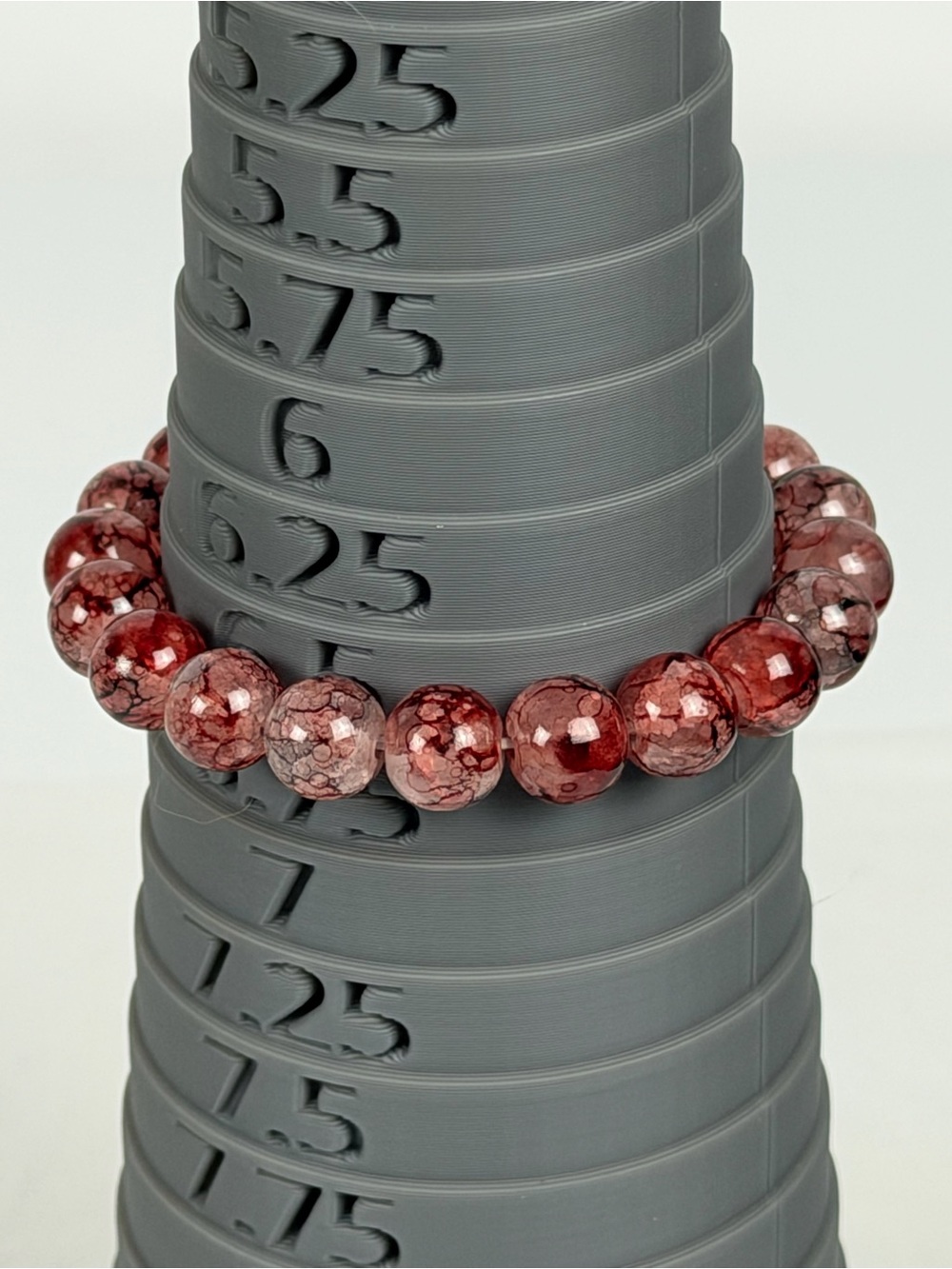 Red Crackle Bead Stretch Bracelet - Women Jewelry